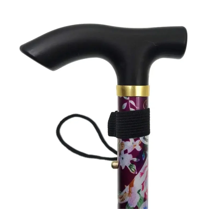 Canne pliante femme avec design floral