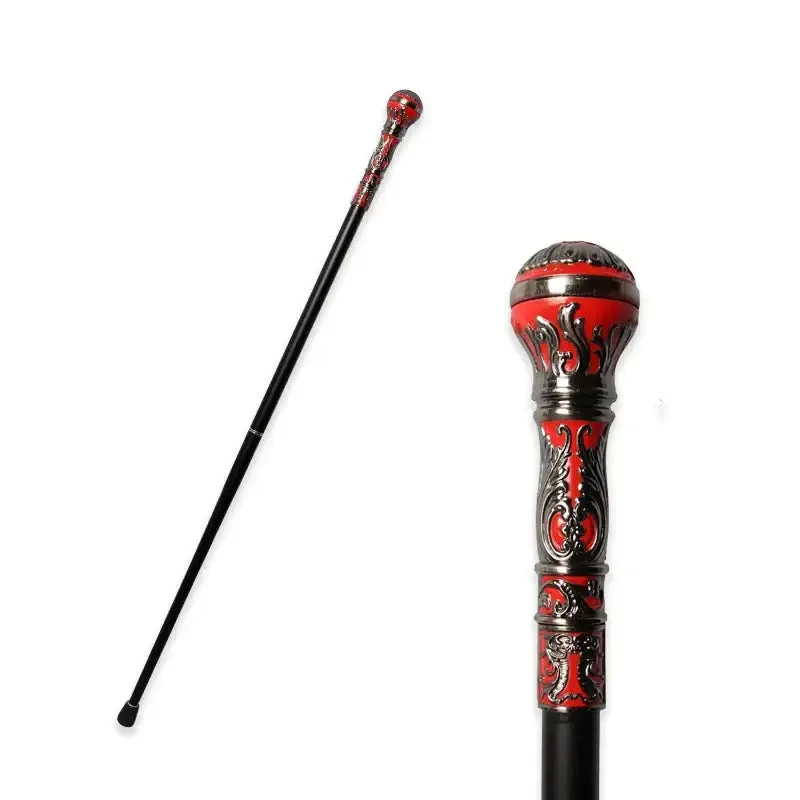 Canne de Luxe Argent et Rouge