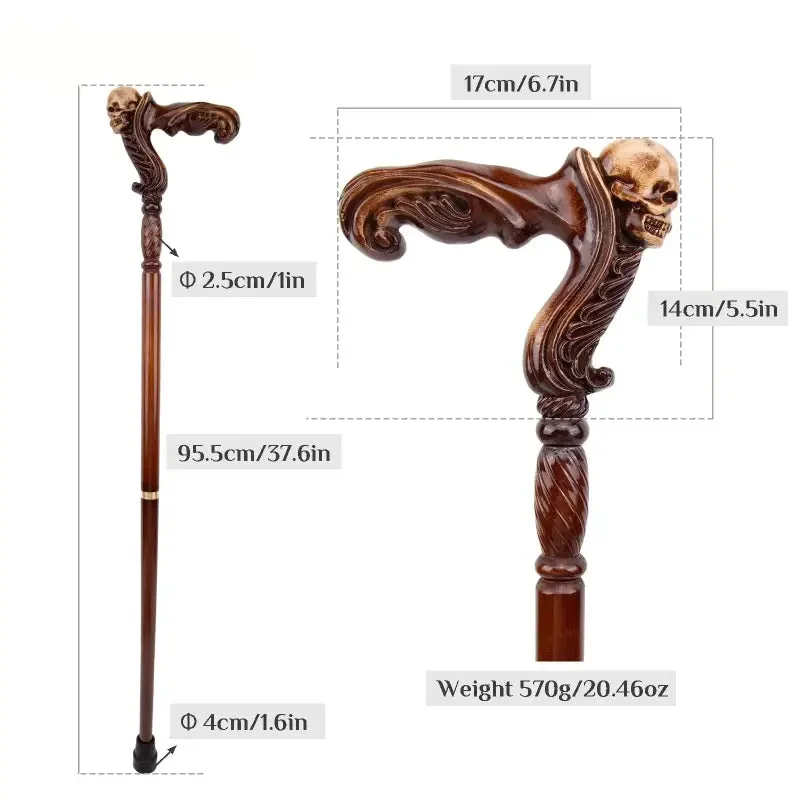 Canne de luxe crane sculpté – Image 10