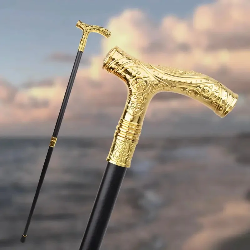 Canne de Luxe Loup Doré