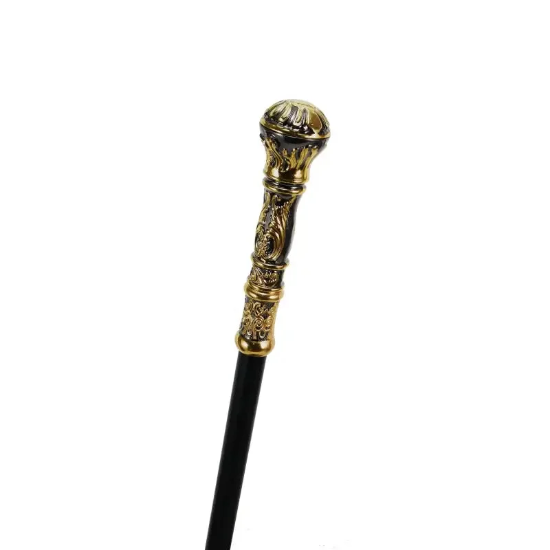 Détails de la Canne de Luxe Noire Doré