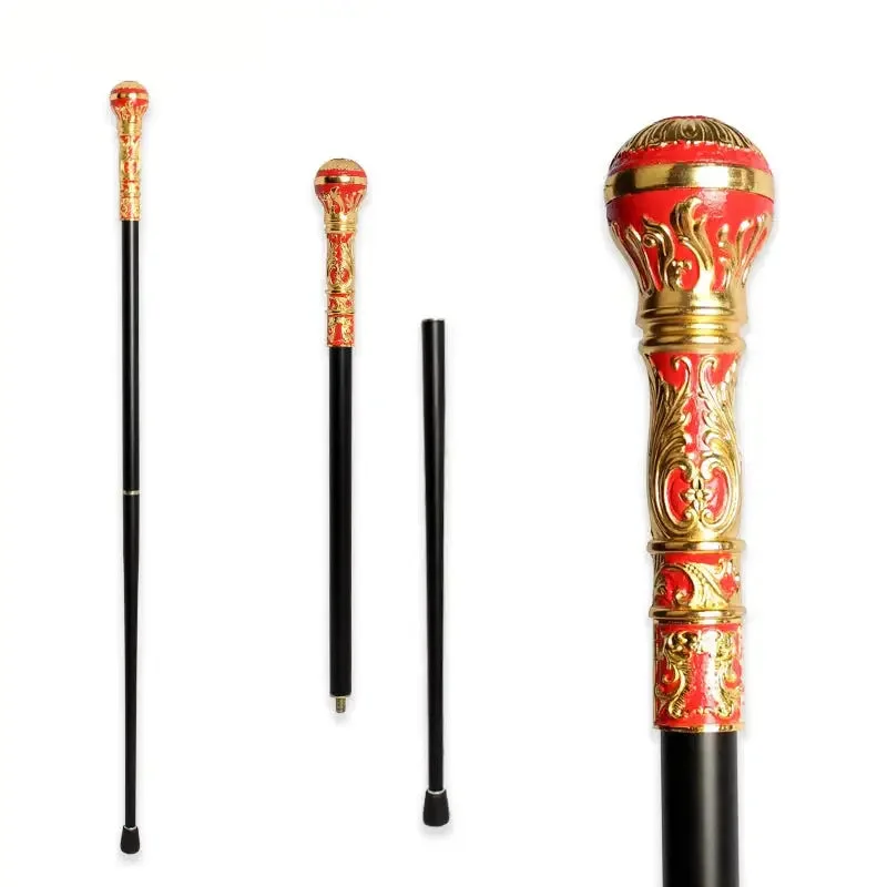 Canne de Luxe Or et Rouge