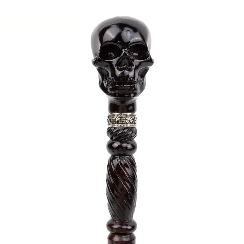 Canne de Luxe Sculptée - Poignée Crâne