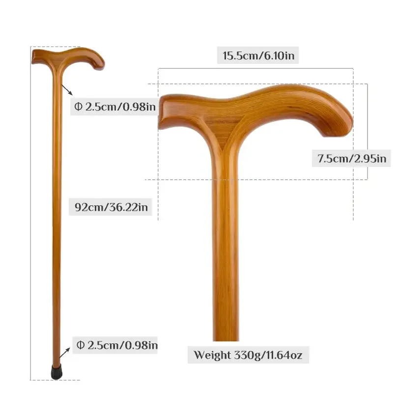 Canne de marche en bois orange – Image 9