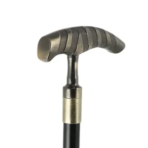 Canne de marche luxe rayée