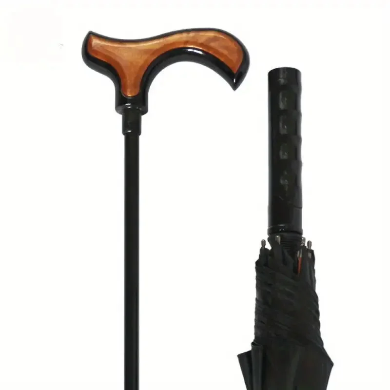 Canne de marche parapluie en utilisation