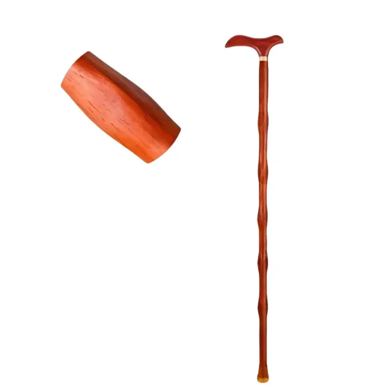 Canne en bois massif sculpté – Image 3