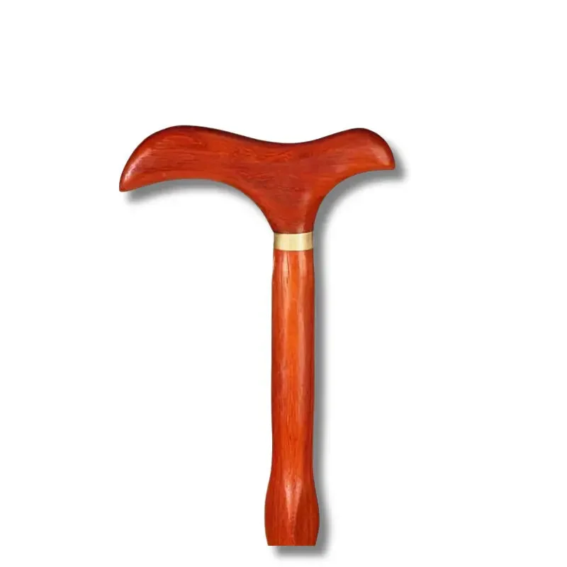 Canne en bois massif sculpté