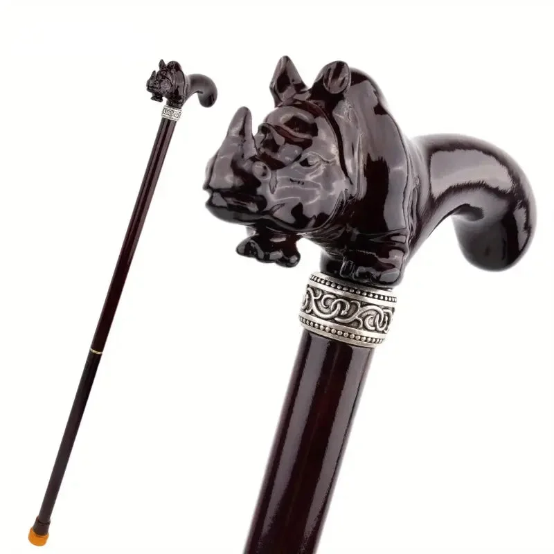 Canne en Bois Rhinocéros Brun