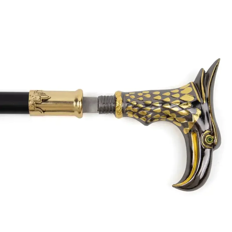 Détails de la canne épée Aigle Dorée