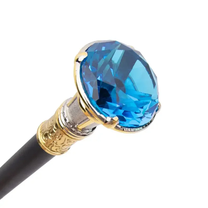 Canne épée Luxe Diamant Bleu
