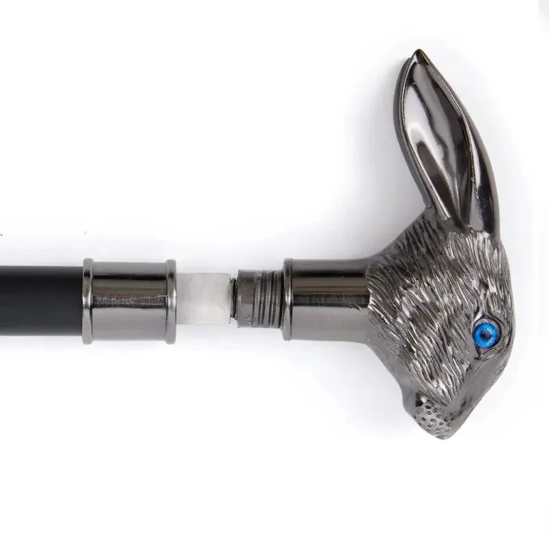 Détail du pommeau de la canne épée Rabbit