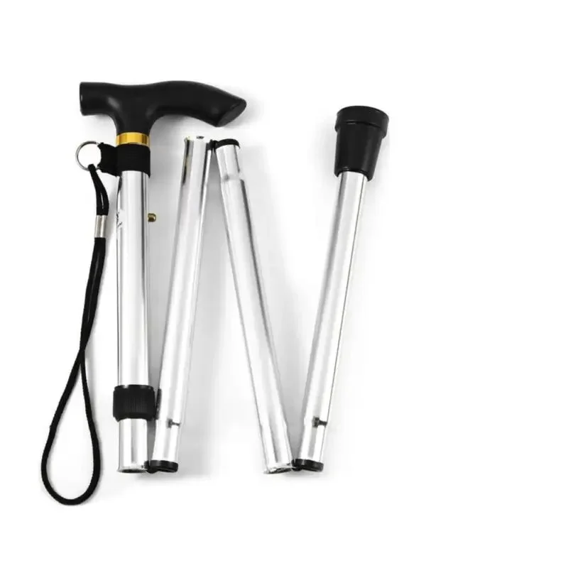 Canne pliante argent