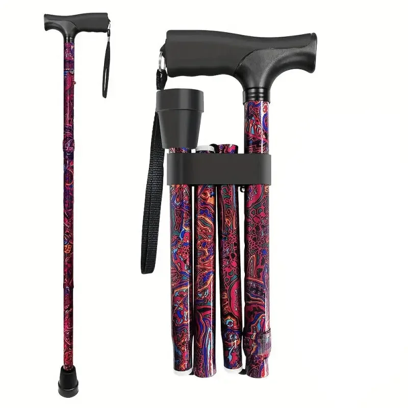 Canne pliante de marche décorée