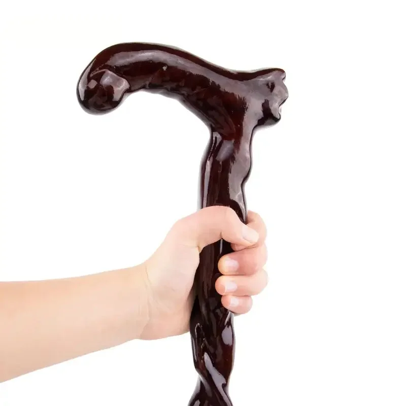 Canne sculptée en bois - Détails