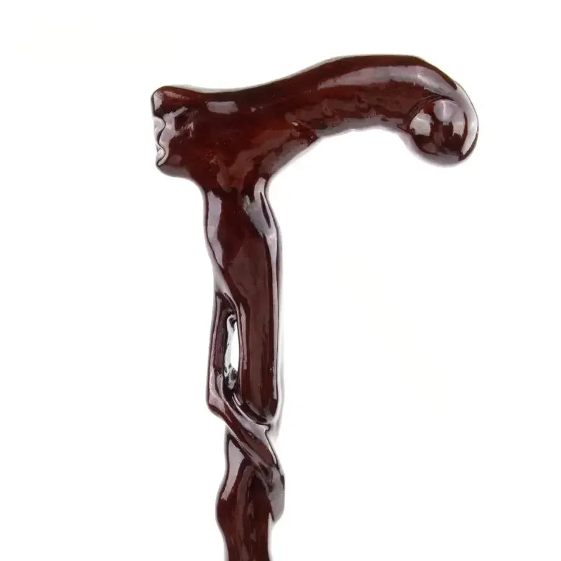 Canne sculptée en bois