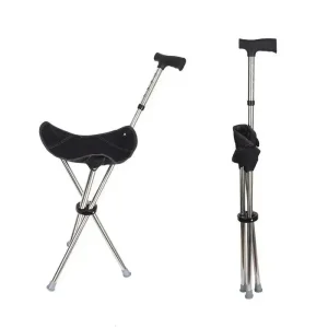 Canne siège pliable