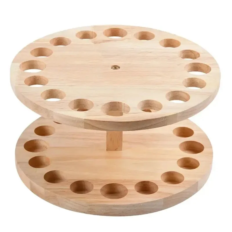 Porte canne de marche 16 trous en bois