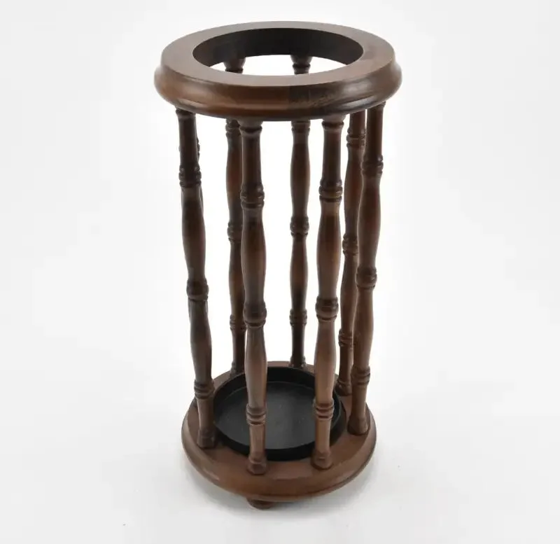 Porte Canne de Marche en Bois Vintage